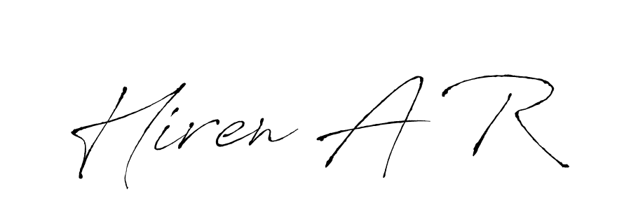 You can use this online signature creator to create a handwritten signature for the name Hiren A R. This is the best online autograph maker. Hiren A R signature style 6 images and pictures png