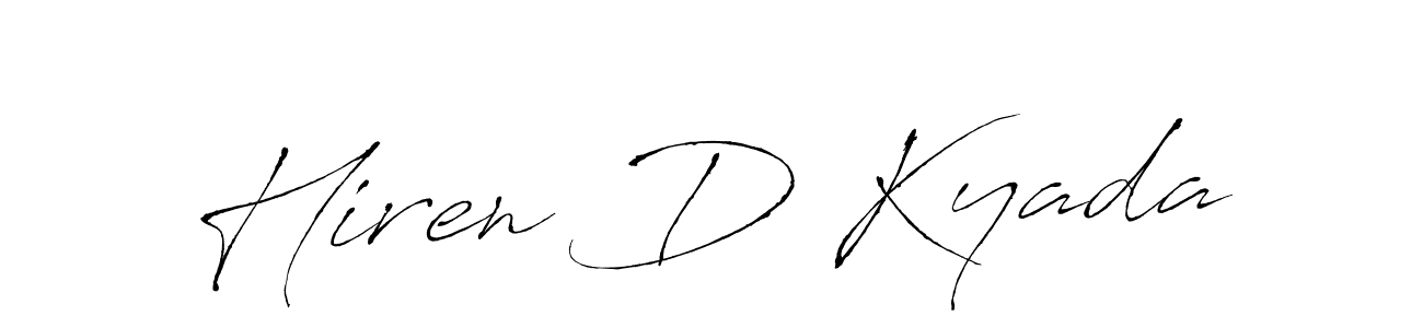 Similarly Antro_Vectra is the best handwritten signature design. Signature creator online .You can use it as an online autograph creator for name Hiren D Kyada. Hiren D Kyada signature style 6 images and pictures png