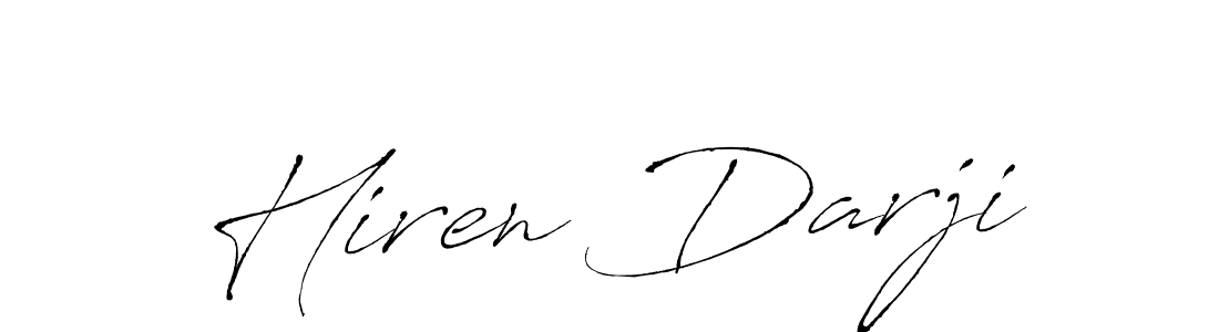 Make a beautiful signature design for name Hiren Darji. With this signature (Antro_Vectra) style, you can create a handwritten signature for free. Hiren Darji signature style 6 images and pictures png