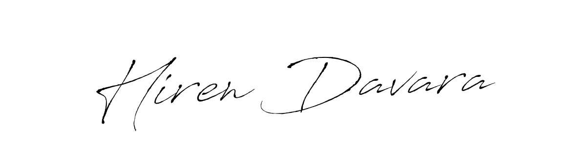 Also You can easily find your signature by using the search form. We will create Hiren Davara name handwritten signature images for you free of cost using Antro_Vectra sign style. Hiren Davara signature style 6 images and pictures png