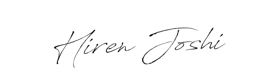 Use a signature maker to create a handwritten signature online. With this signature software, you can design (Antro_Vectra) your own signature for name Hiren Joshi. Hiren Joshi signature style 6 images and pictures png