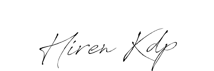 Make a beautiful signature design for name Hiren Kdp. With this signature (Antro_Vectra) style, you can create a handwritten signature for free. Hiren Kdp signature style 6 images and pictures png