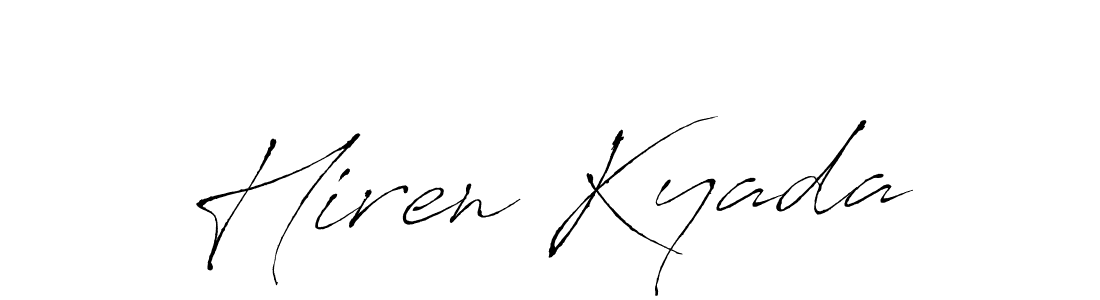 if you are searching for the best signature style for your name Hiren Kyada. so please give up your signature search. here we have designed multiple signature styles  using Antro_Vectra. Hiren Kyada signature style 6 images and pictures png