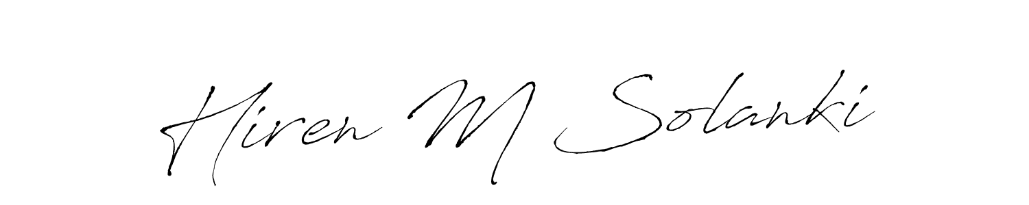 Similarly Antro_Vectra is the best handwritten signature design. Signature creator online .You can use it as an online autograph creator for name Hiren M Solanki. Hiren M Solanki signature style 6 images and pictures png