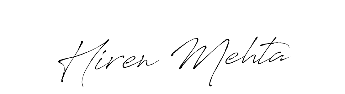You can use this online signature creator to create a handwritten signature for the name Hiren Mehta. This is the best online autograph maker. Hiren Mehta signature style 6 images and pictures png