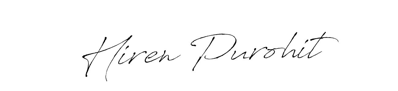 Also we have Hiren Purohit name is the best signature style. Create professional handwritten signature collection using Antro_Vectra autograph style. Hiren Purohit signature style 6 images and pictures png