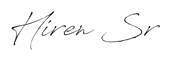 It looks like you need a new signature style for name Hiren Sr. Design unique handwritten (Antro_Vectra) signature with our free signature maker in just a few clicks. Hiren Sr signature style 6 images and pictures png