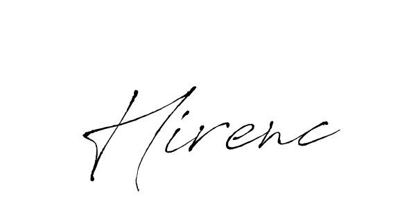 Hirenc stylish signature style. Best Handwritten Sign (Antro_Vectra) for my name. Handwritten Signature Collection Ideas for my name Hirenc. Hirenc signature style 6 images and pictures png