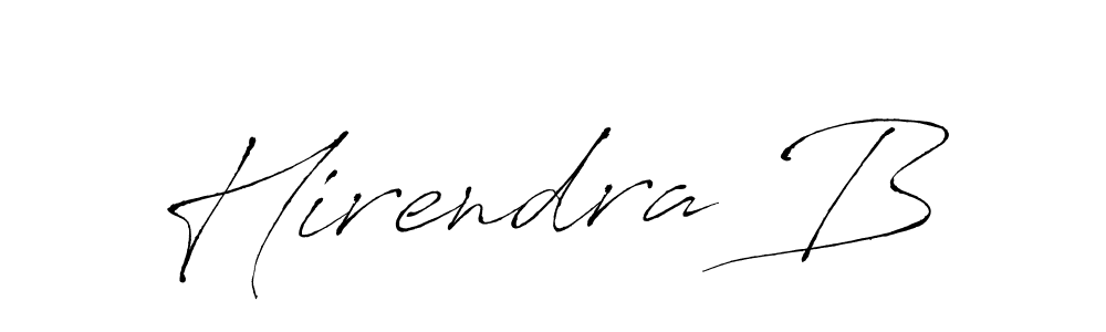 The best way (Antro_Vectra) to make a short signature is to pick only two or three words in your name. The name Hirendra B include a total of six letters. For converting this name. Hirendra B signature style 6 images and pictures png