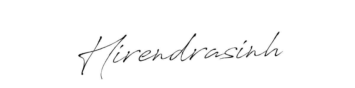 How to make Hirendrasinh signature? Antro_Vectra is a professional autograph style. Create handwritten signature for Hirendrasinh name. Hirendrasinh signature style 6 images and pictures png