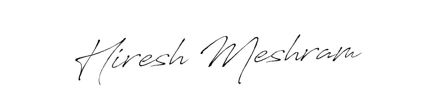 Antro_Vectra is a professional signature style that is perfect for those who want to add a touch of class to their signature. It is also a great choice for those who want to make their signature more unique. Get Hiresh Meshram name to fancy signature for free. Hiresh Meshram signature style 6 images and pictures png