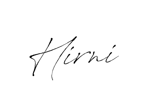 Use a signature maker to create a handwritten signature online. With this signature software, you can design (Antro_Vectra) your own signature for name Hirni. Hirni signature style 6 images and pictures png