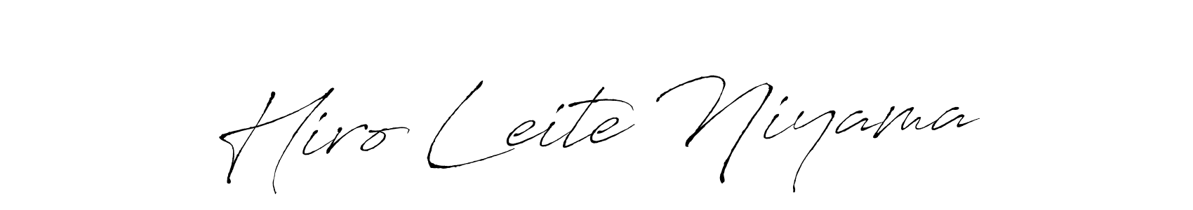 Create a beautiful signature design for name Hiro Leite Niyama. With this signature (Antro_Vectra) fonts, you can make a handwritten signature for free. Hiro Leite Niyama signature style 6 images and pictures png