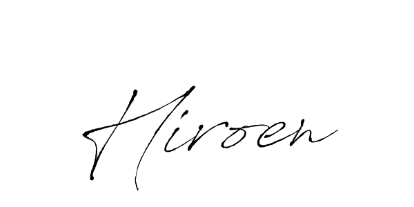 Design your own signature with our free online signature maker. With this signature software, you can create a handwritten (Antro_Vectra) signature for name Hiroen. Hiroen signature style 6 images and pictures png