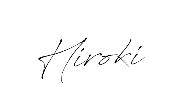 Use a signature maker to create a handwritten signature online. With this signature software, you can design (Antro_Vectra) your own signature for name Hiroki. Hiroki signature style 6 images and pictures png