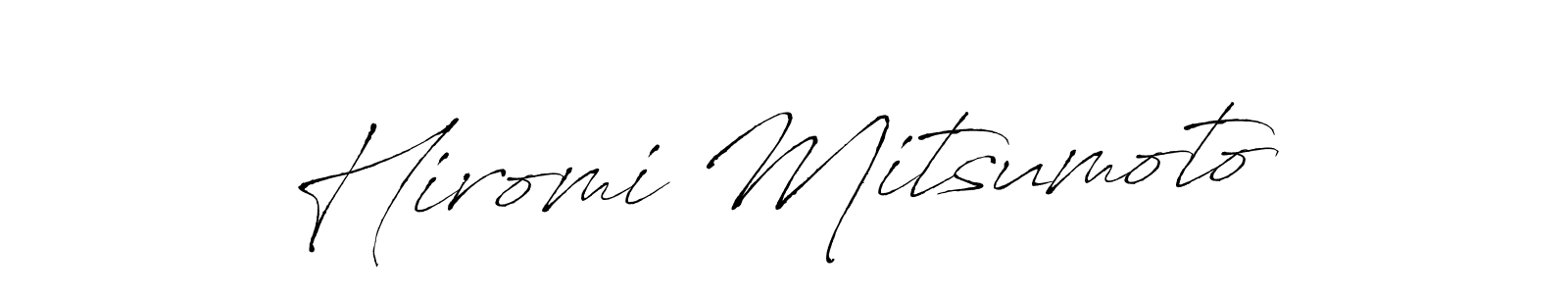 Antro_Vectra is a professional signature style that is perfect for those who want to add a touch of class to their signature. It is also a great choice for those who want to make their signature more unique. Get Hiromi Mitsumoto name to fancy signature for free. Hiromi Mitsumoto signature style 6 images and pictures png