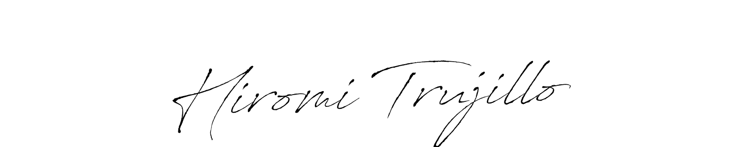 Create a beautiful signature design for name Hiromi Trujillo. With this signature (Antro_Vectra) fonts, you can make a handwritten signature for free. Hiromi Trujillo signature style 6 images and pictures png
