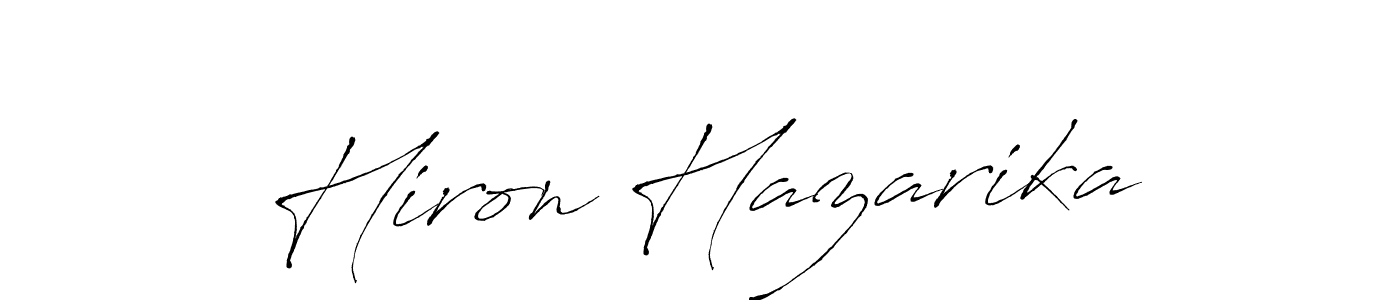How to make Hiron Hazarika signature? Antro_Vectra is a professional autograph style. Create handwritten signature for Hiron Hazarika name. Hiron Hazarika signature style 6 images and pictures png