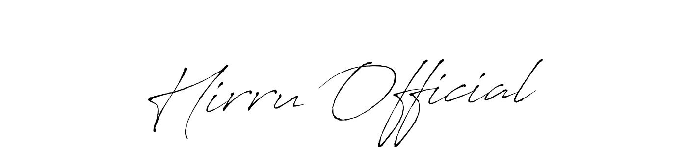 The best way (Antro_Vectra) to make a short signature is to pick only two or three words in your name. The name Hirru Official include a total of six letters. For converting this name. Hirru Official signature style 6 images and pictures png