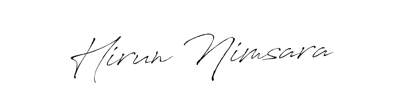 if you are searching for the best signature style for your name Hirun Nimsara. so please give up your signature search. here we have designed multiple signature styles  using Antro_Vectra. Hirun Nimsara signature style 6 images and pictures png