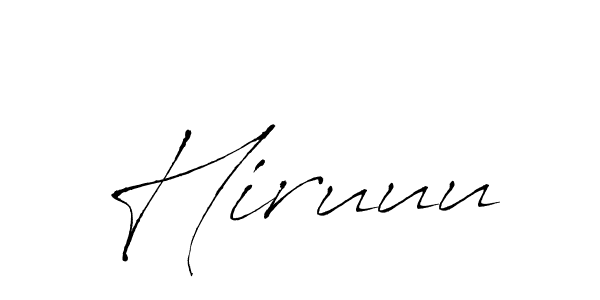 Antro_Vectra is a professional signature style that is perfect for those who want to add a touch of class to their signature. It is also a great choice for those who want to make their signature more unique. Get Hiruuu name to fancy signature for free. Hiruuu signature style 6 images and pictures png