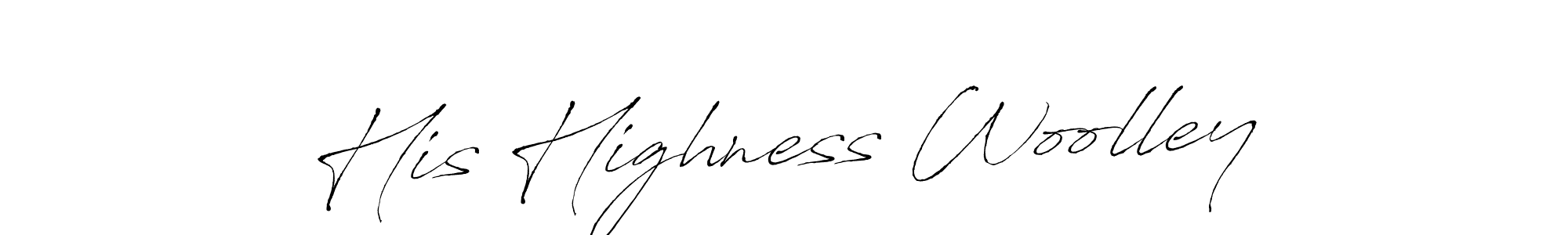 How to make His Highness Woolley name signature. Use Antro_Vectra style for creating short signs online. This is the latest handwritten sign. His Highness Woolley signature style 6 images and pictures png