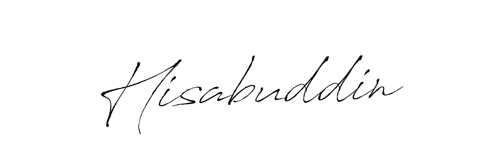 Make a beautiful signature design for name Hisabuddin. With this signature (Antro_Vectra) style, you can create a handwritten signature for free. Hisabuddin signature style 6 images and pictures png