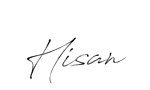 Make a beautiful signature design for name Hisan. With this signature (Antro_Vectra) style, you can create a handwritten signature for free. Hisan signature style 6 images and pictures png