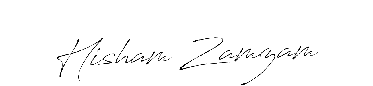 Design your own signature with our free online signature maker. With this signature software, you can create a handwritten (Antro_Vectra) signature for name Hisham Zamzam. Hisham Zamzam signature style 6 images and pictures png