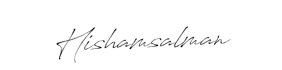 How to make Hishamsalman name signature. Use Antro_Vectra style for creating short signs online. This is the latest handwritten sign. Hishamsalman signature style 6 images and pictures png