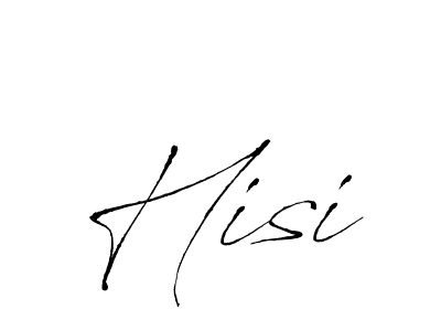 Create a beautiful signature design for name Hisi. With this signature (Antro_Vectra) fonts, you can make a handwritten signature for free. Hisi signature style 6 images and pictures png