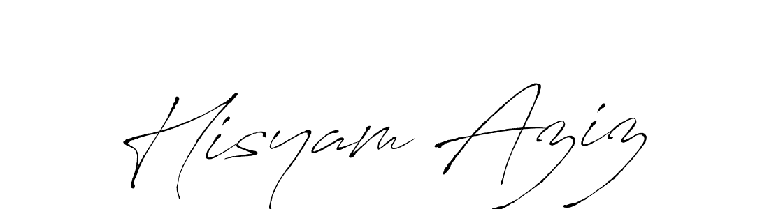 The best way (Antro_Vectra) to make a short signature is to pick only two or three words in your name. The name Hisyam Aziz include a total of six letters. For converting this name. Hisyam Aziz signature style 6 images and pictures png