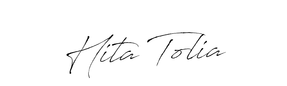 if you are searching for the best signature style for your name Hita Tolia. so please give up your signature search. here we have designed multiple signature styles  using Antro_Vectra. Hita Tolia signature style 6 images and pictures png