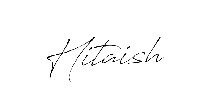 Use a signature maker to create a handwritten signature online. With this signature software, you can design (Antro_Vectra) your own signature for name Hitaish. Hitaish signature style 6 images and pictures png