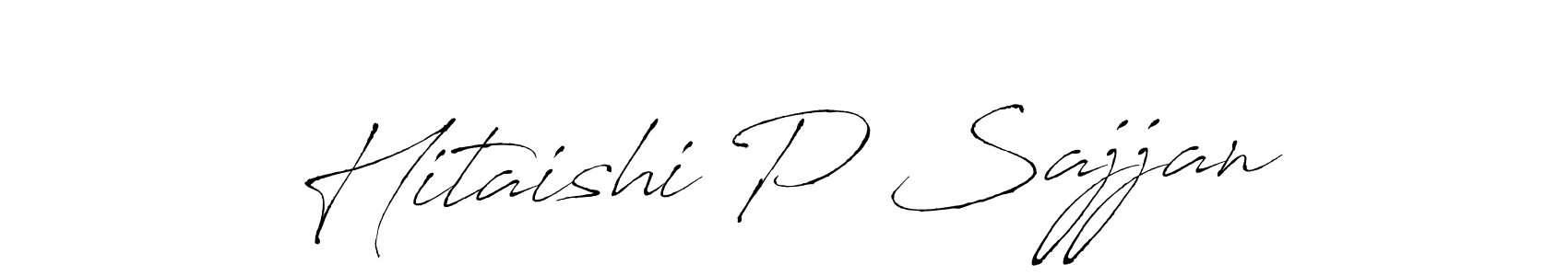 You can use this online signature creator to create a handwritten signature for the name Hitaishi P Sajjan. This is the best online autograph maker. Hitaishi P Sajjan signature style 6 images and pictures png