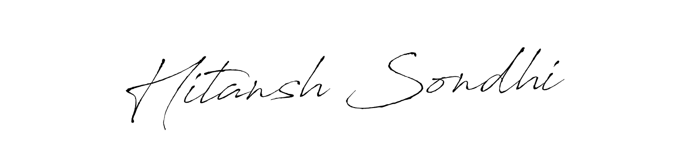 Design your own signature with our free online signature maker. With this signature software, you can create a handwritten (Antro_Vectra) signature for name Hitansh Sondhi. Hitansh Sondhi signature style 6 images and pictures png