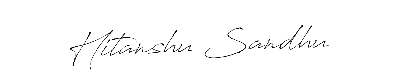 Make a beautiful signature design for name Hitanshu Sandhu. With this signature (Antro_Vectra) style, you can create a handwritten signature for free. Hitanshu Sandhu signature style 6 images and pictures png