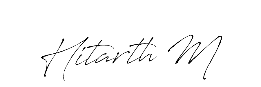 Hitarth M stylish signature style. Best Handwritten Sign (Antro_Vectra) for my name. Handwritten Signature Collection Ideas for my name Hitarth M. Hitarth M signature style 6 images and pictures png