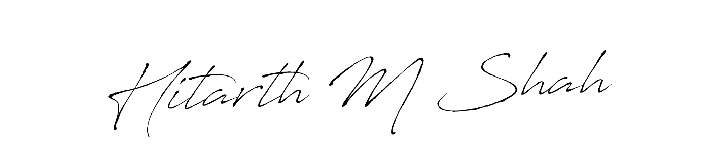 This is the best signature style for the Hitarth M Shah name. Also you like these signature font (Antro_Vectra). Mix name signature. Hitarth M Shah signature style 6 images and pictures png