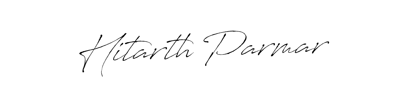 Also we have Hitarth Parmar name is the best signature style. Create professional handwritten signature collection using Antro_Vectra autograph style. Hitarth Parmar signature style 6 images and pictures png