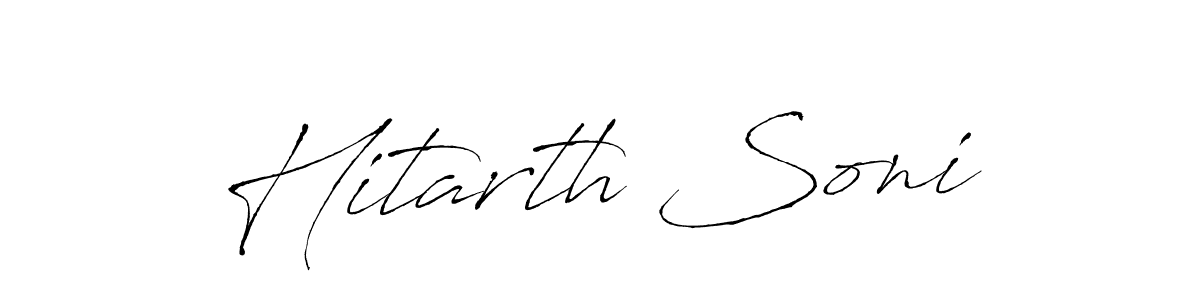 Make a beautiful signature design for name Hitarth Soni. With this signature (Antro_Vectra) style, you can create a handwritten signature for free. Hitarth Soni signature style 6 images and pictures png