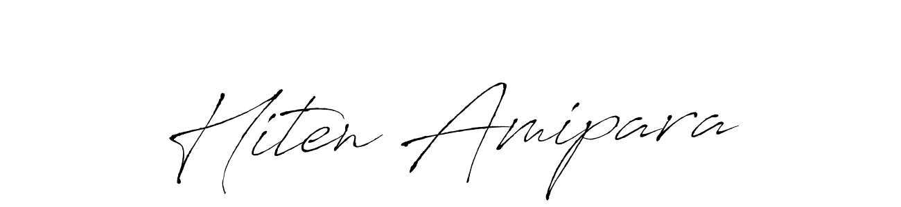 Make a beautiful signature design for name Hiten Amipara. With this signature (Antro_Vectra) style, you can create a handwritten signature for free. Hiten Amipara signature style 6 images and pictures png