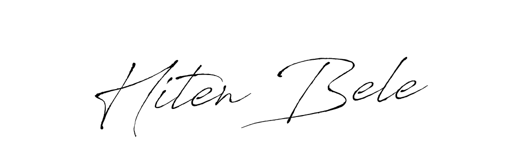 How to make Hiten Bele name signature. Use Antro_Vectra style for creating short signs online. This is the latest handwritten sign. Hiten Bele signature style 6 images and pictures png
