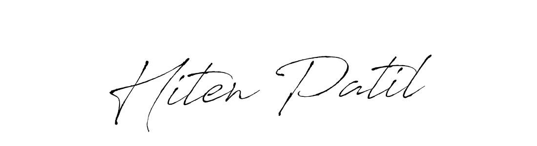 Hiten Patil stylish signature style. Best Handwritten Sign (Antro_Vectra) for my name. Handwritten Signature Collection Ideas for my name Hiten Patil. Hiten Patil signature style 6 images and pictures png