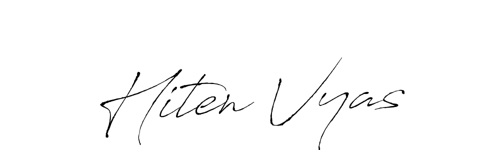 Create a beautiful signature design for name Hiten Vyas. With this signature (Antro_Vectra) fonts, you can make a handwritten signature for free. Hiten Vyas signature style 6 images and pictures png