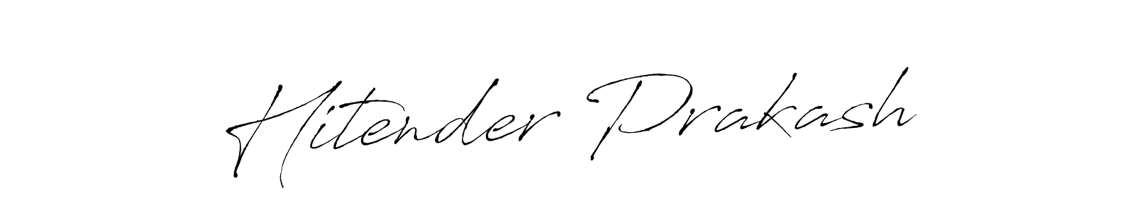 How to make Hitender Prakash name signature. Use Antro_Vectra style for creating short signs online. This is the latest handwritten sign. Hitender Prakash signature style 6 images and pictures png