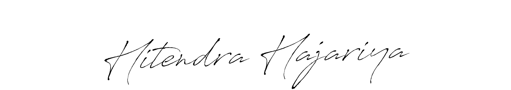 Also we have Hitendra Hajariya name is the best signature style. Create professional handwritten signature collection using Antro_Vectra autograph style. Hitendra Hajariya signature style 6 images and pictures png