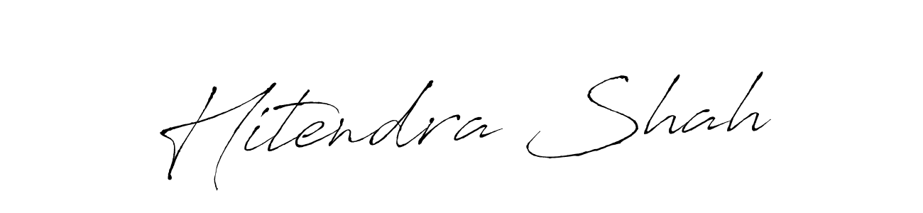 Design your own signature with our free online signature maker. With this signature software, you can create a handwritten (Antro_Vectra) signature for name Hitendra Shah. Hitendra Shah signature style 6 images and pictures png