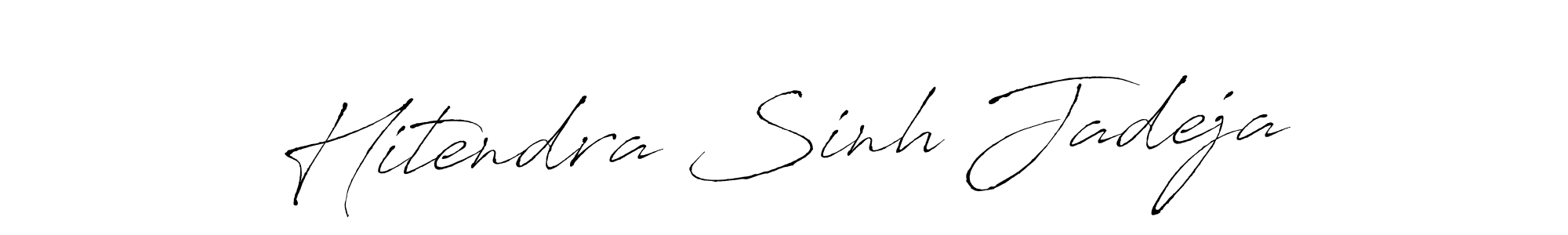 You should practise on your own different ways (Antro_Vectra) to write your name (Hitendra Sinh Jadeja) in signature. don't let someone else do it for you. Hitendra Sinh Jadeja signature style 6 images and pictures png