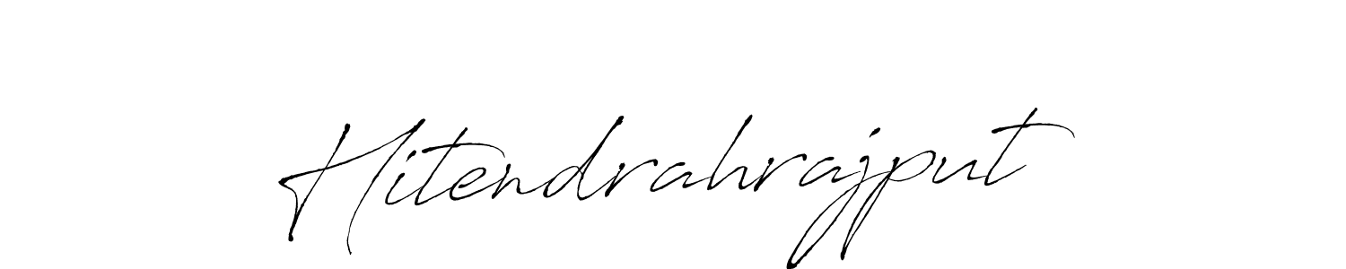 How to make Hitendrahrajput signature? Antro_Vectra is a professional autograph style. Create handwritten signature for Hitendrahrajput name. Hitendrahrajput signature style 6 images and pictures png